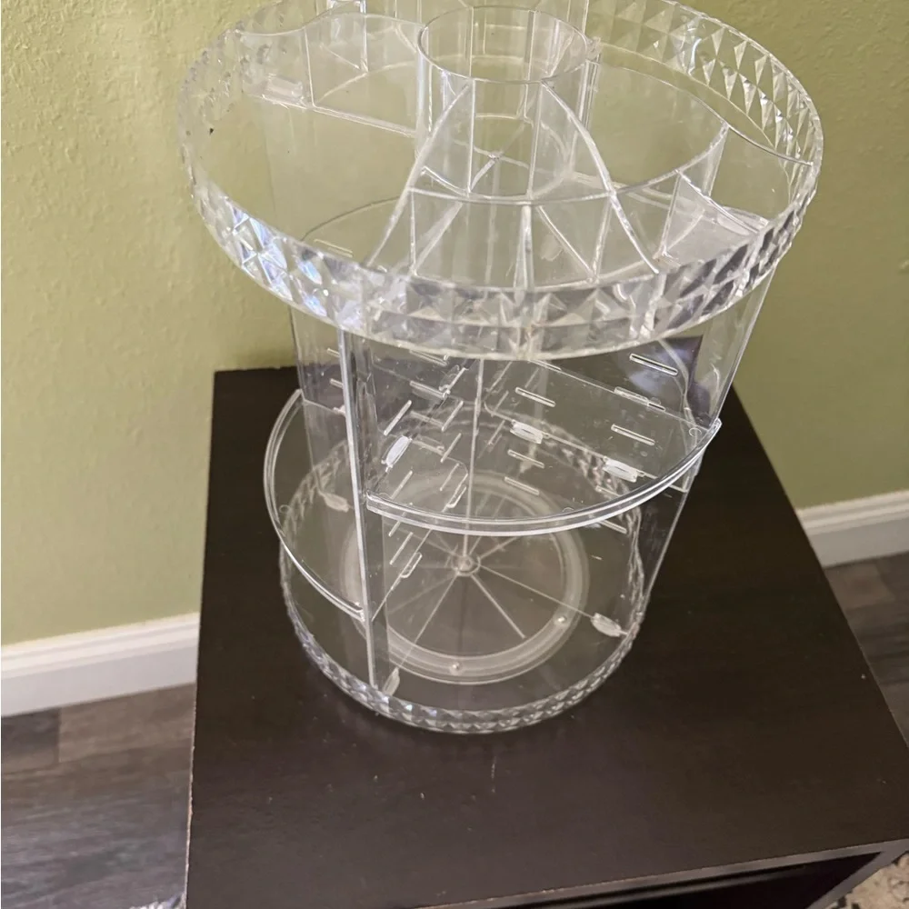 Crystal Clear Rotating Makeup Organizer